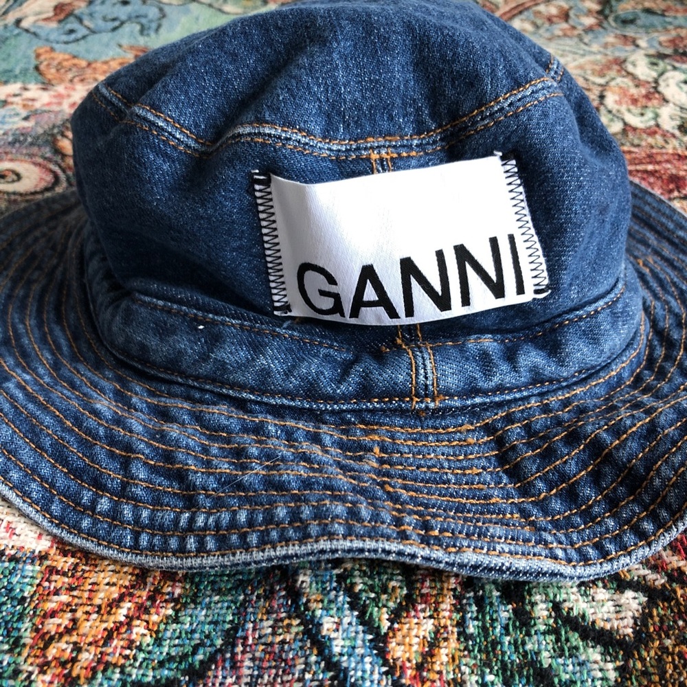 Ganni Denim Bucket Hat NWT